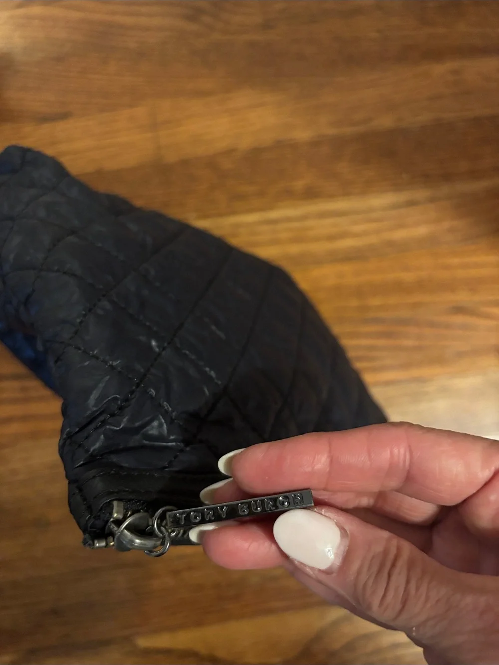 Tory Burch Quilted black Travel Toiletry Pouch